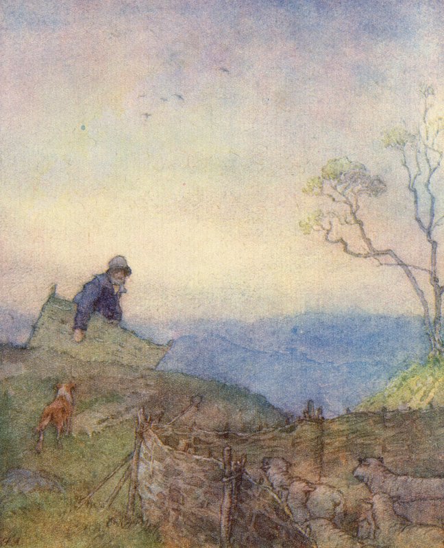 Illustration for The Scholar-Gipsy by Matthew Arnold by Frank Adams