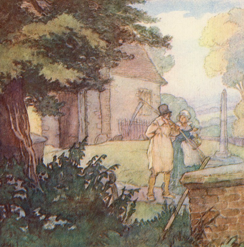 Illustration for The Scholar-Gipsy by Matthew Arnold by Frank Adams
