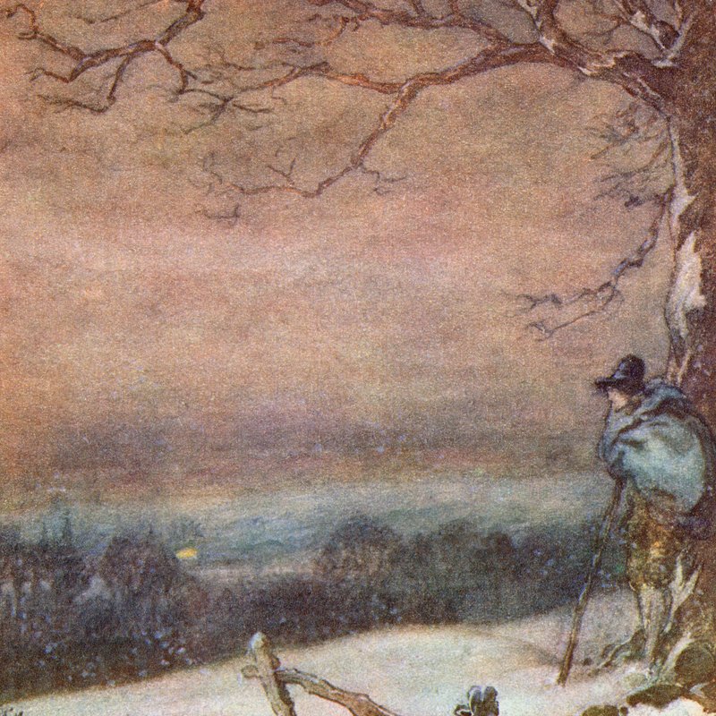 Illustration for The Scholar-Gipsy by Matthew Arnold by Frank Adams