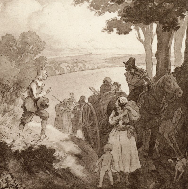 Illustration for The Scholar-Gipsy by Matthew Arnold by Frank Adams