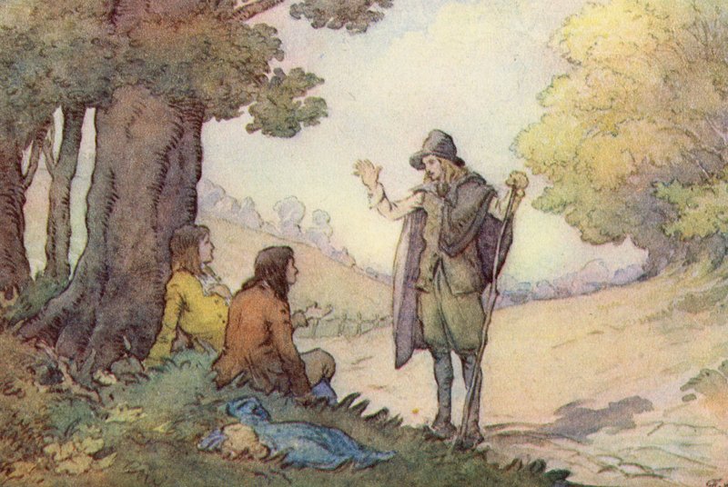 Illustration for The Scholar-Gipsy by Matthew Arnold by Frank Adams