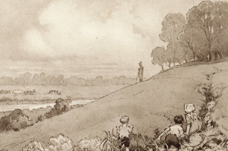 Illustration for The Scholar-Gipsy by Matthew Arnold by Frank Adams
