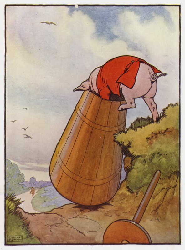 Illustration for The Three Little Pigs by Frank Adams