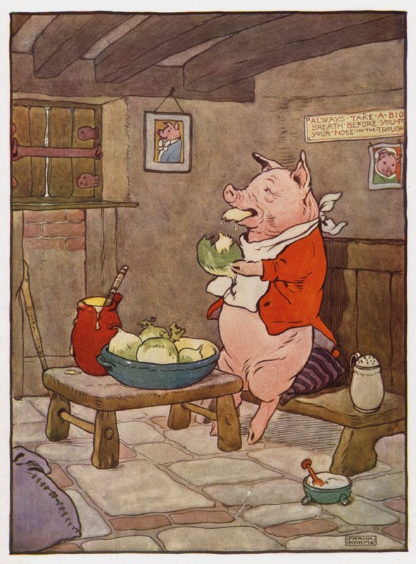 Illustration for The Three Little Pigs by Frank Adams