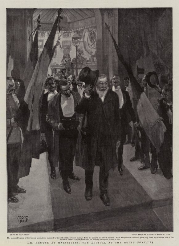 Mr Kruger at Marseilles, the Arrival at the Hotel Noailles by Frank Craig