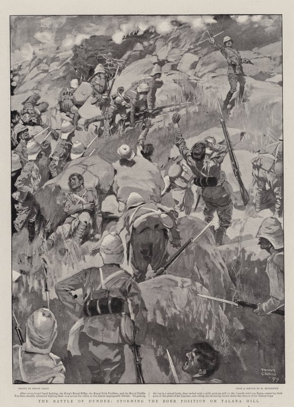 The Battle of Dundee, storming the Boer Position on Talana Hill by Frank Craig