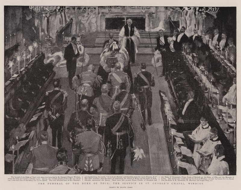 The Funeral of the Duke of Teck, the Service in St George