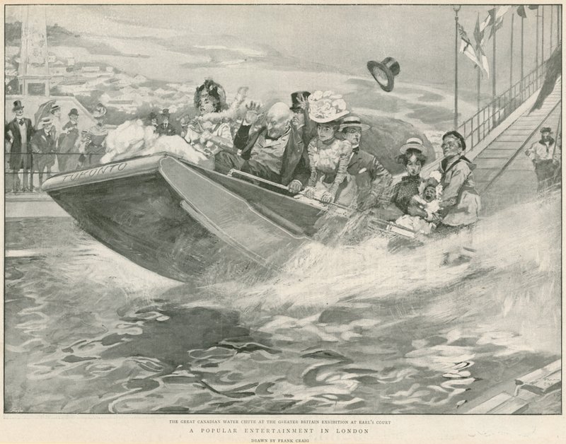 The Great Canadian Water Chute at the Great Britain Exhibition at Earl