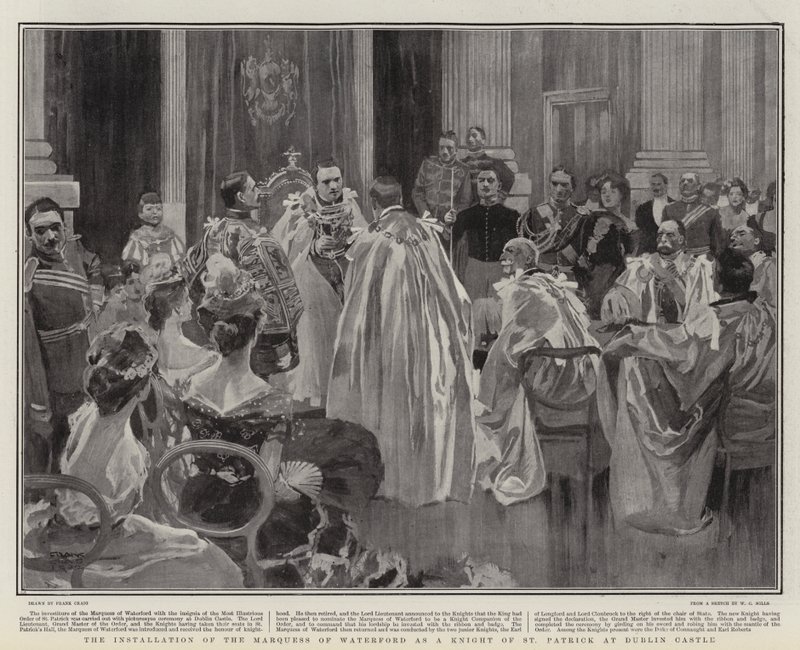 The Installation of the Marquess of Waterford as a Knight of St Patrick at Dublin Castle by Frank Craig