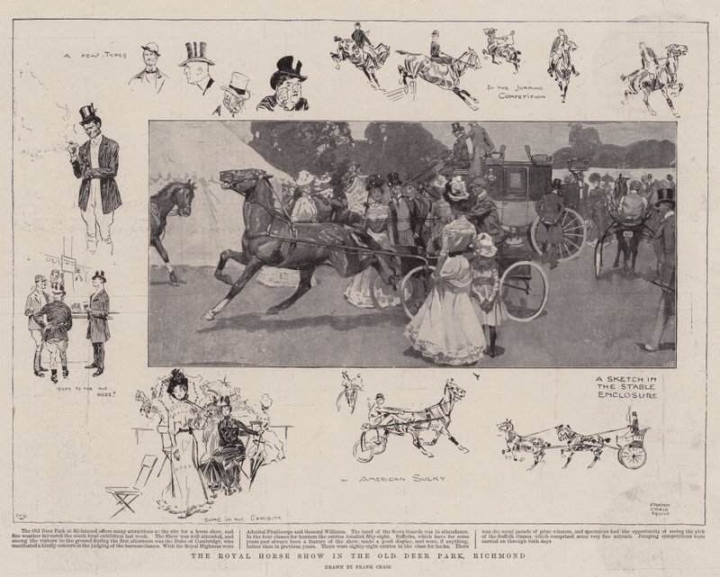 The Royal Horse Show in the Old Deer Park, Richmond by Frank Craig