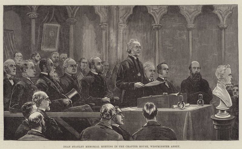 Dean Stanley Memorial Meeting in the Chapter House, Westminster Abbey by Frank Dadd