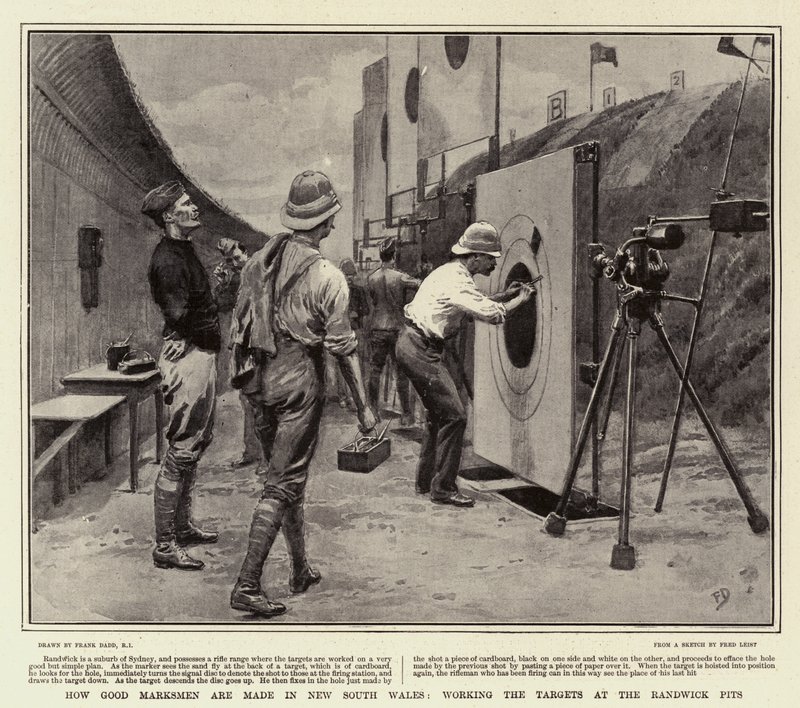 How Good Marksmen are Made in New South Wales, Working the Targets at the Randwick Pits by Frank Dadd