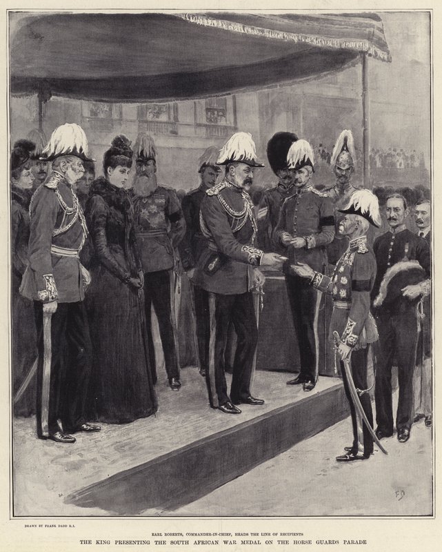 The King Presenting the South African War Medal on the Horse Guards Parade by Frank Dadd