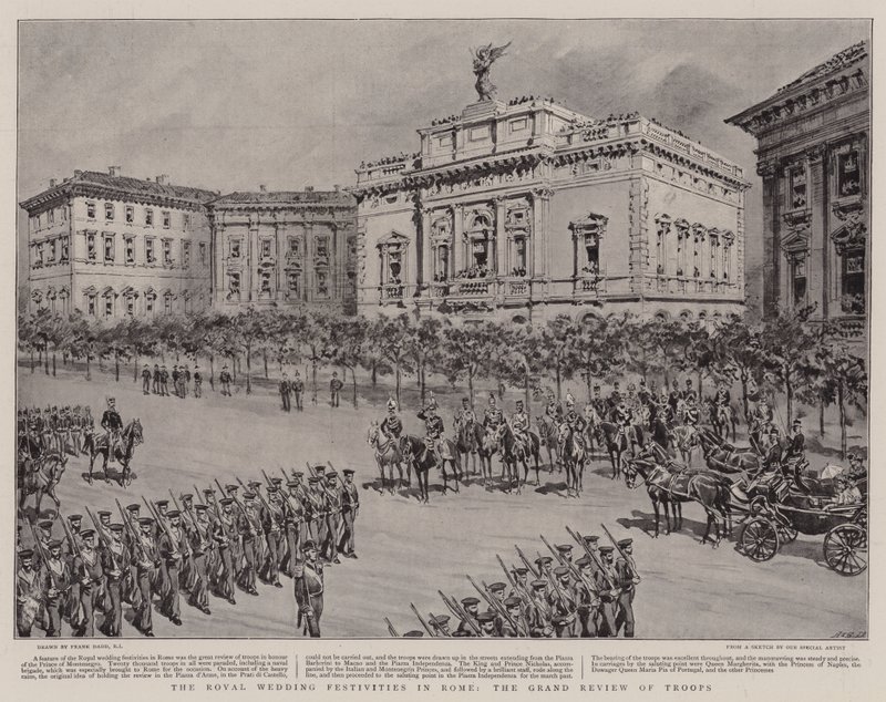 The Royal Wedding Festivities in Rome, the Grand Review of Troops by Frank Dadd