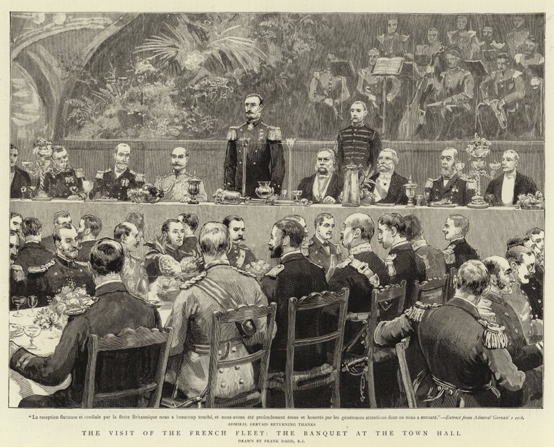 The Visit of the French Fleet, the Banquet at the Town Hall by Frank Dadd