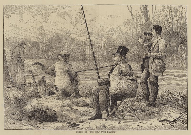 Fishing at The Bay, West Drayton by Frank Feller