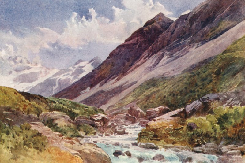New Zealand: In the Hooker Valley by Frank H Wright