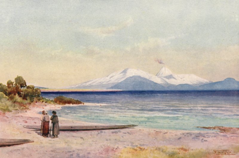 New Zealand: Lake Taupo by Frank H Wright
