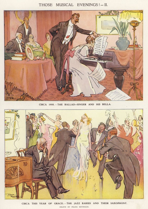 Musical entertainment provided in the form of ballad songs and jazz by Frank Reynolds