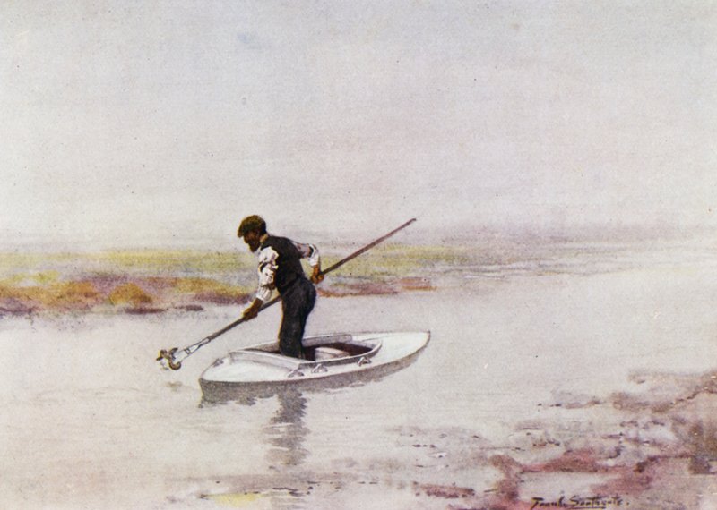 Norfolk Broads: Eel-Picking by Frank Southgate