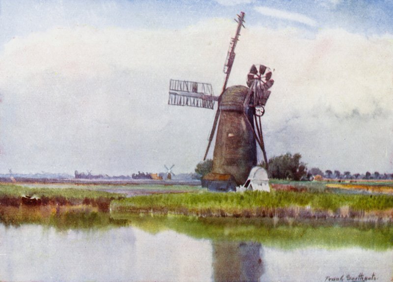 Norfolk Broads: Mill Country above Stokesby by Frank Southgate
