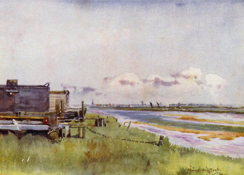 Norfolk Broads: Yarmouth from Breydon by Frank Southgate