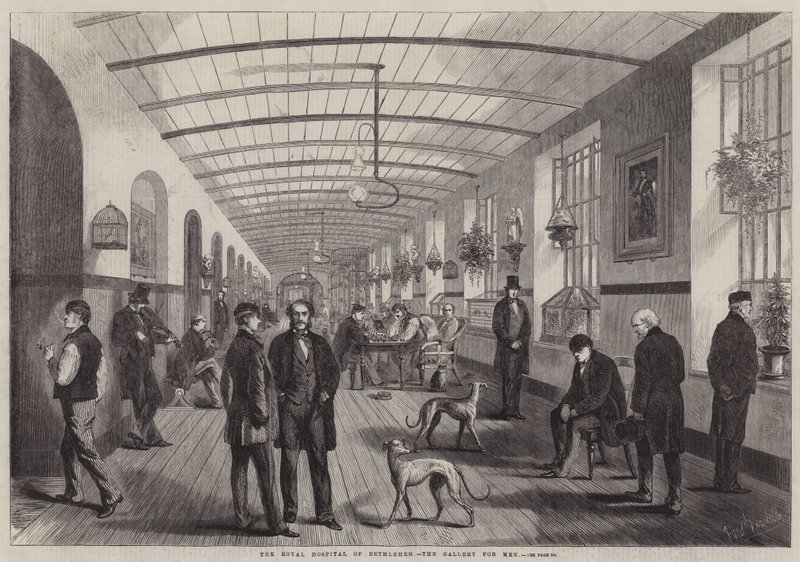 The Royal Hospital of Bethlehem, the Gallery for Men by Frank Vizetelly