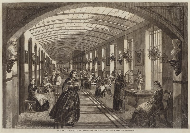 The Royal Hospital of Bethlehem, the Gallery for Women by Frank Vizetelly