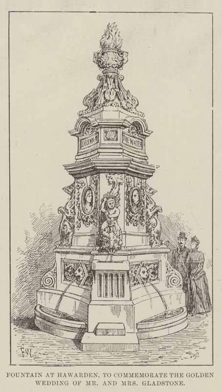 Fountain at Hawarden, to Commemorate the Golden Wedding of Mr and Mrs Gladstone by Frank Watkins