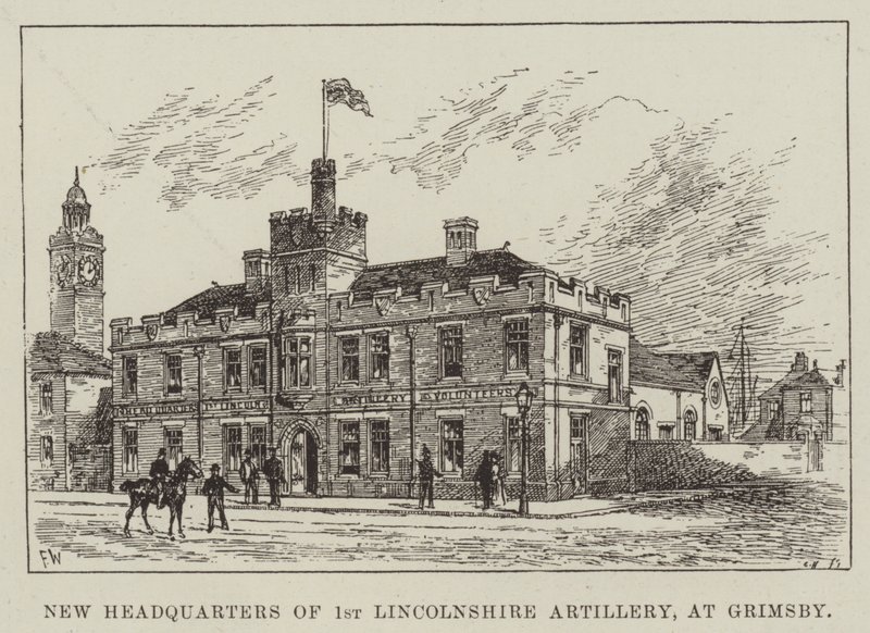 New Headquarters of 1st Lincolnshire Artillery, at Grimsby by Frank Watkins