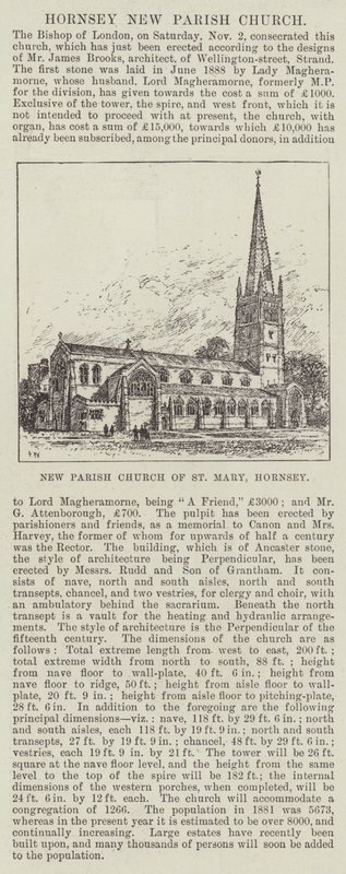 New Parish Church of St Mary, Hornsey by Frank Watkins