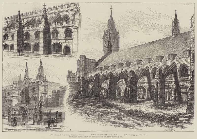 Proposed Restoration of the Exterior of Westminster Hall by Frank Watkins