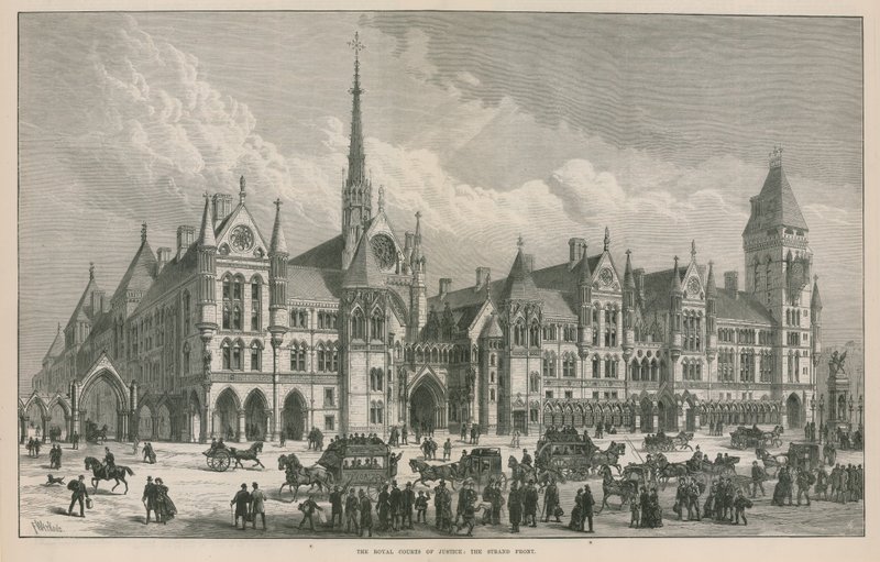 The Royal Courts of Justice: The Strand Front by Frank Watkins