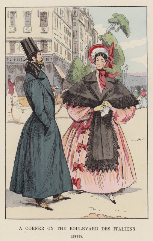 A Corner on the Boulevard des Italiens, 1833 by François Courboin