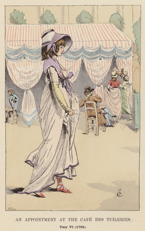 An Appointment at the Cafe des Tuileries, Year VI, 1798 by François Courboin