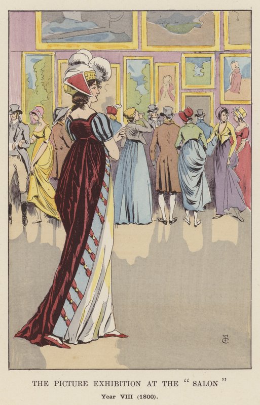 The Picture Exhibition at the Salon, Year VIII, 1800 by François Courboin