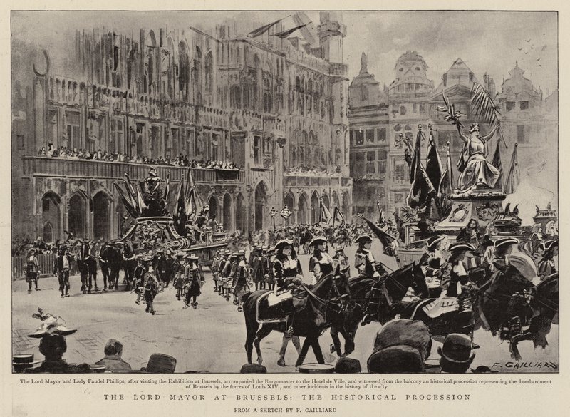 The Lord Mayor at Brussels, the Historical Procession by Frans Gaillard