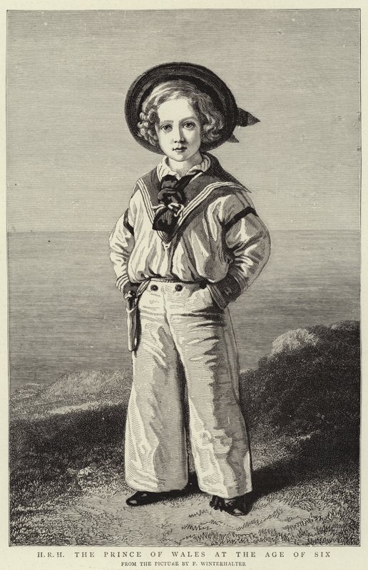 H R H The Prince of Wales at the age of Six (engraving) by Franz Xaver  Winterhalter (after)