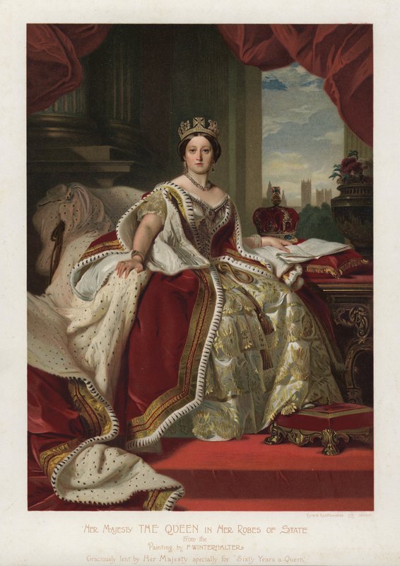 Queen Victoria in Her Robes of State by Franz Xaver  Winterhalter (after)