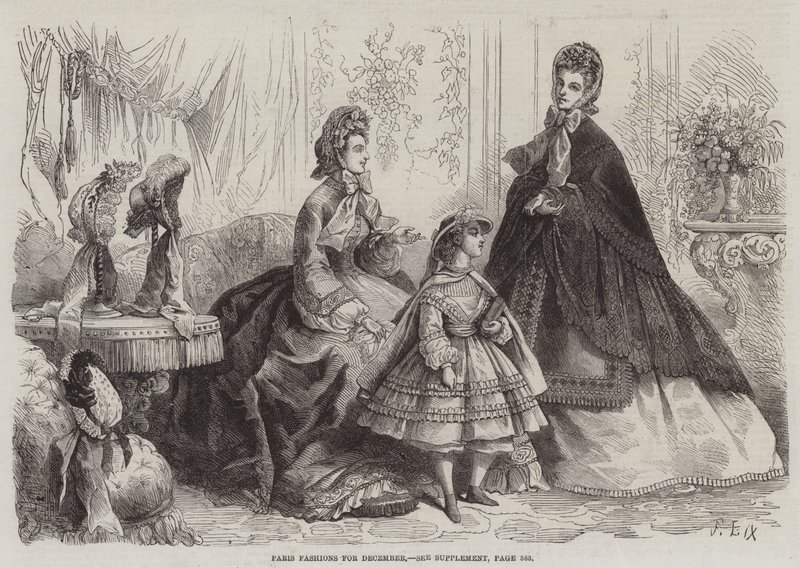 Paris Fashions for December by Frederic Theodore Lix