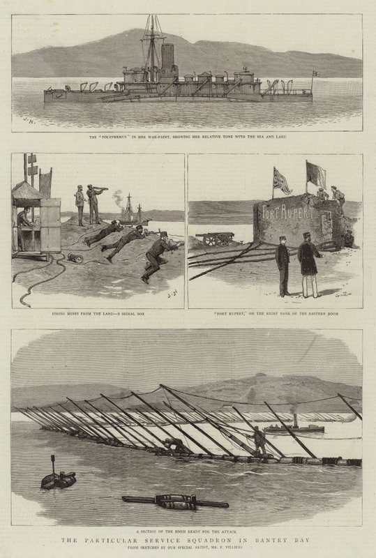 The Particular Service Squadron in Bantry Bay by Frederic Villiers