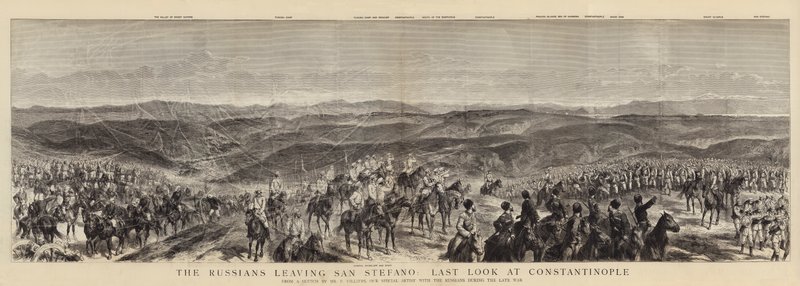 The Russians leaving San Stefano, Last Look at Constantinople by Frederic Villiers
