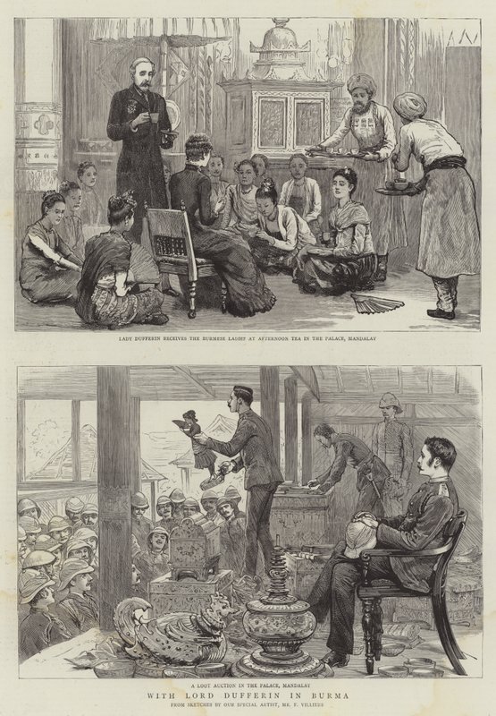 With Lord Dufferin in Burma by Frederic Villiers
