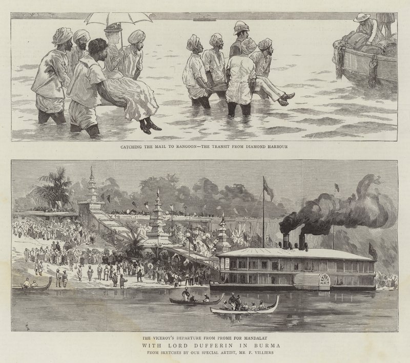 With Lord Dufferin in Burma by Frederic Villiers