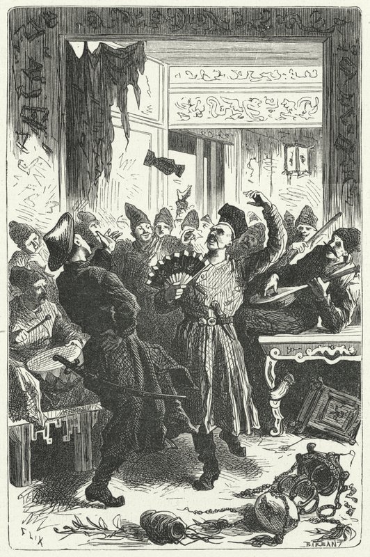 Celebrating a feast in Mongol China by Frederic Theodore (after) Lix