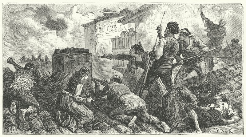 Defence of Saragossa against the French by Frederic Theodore (after) Lix