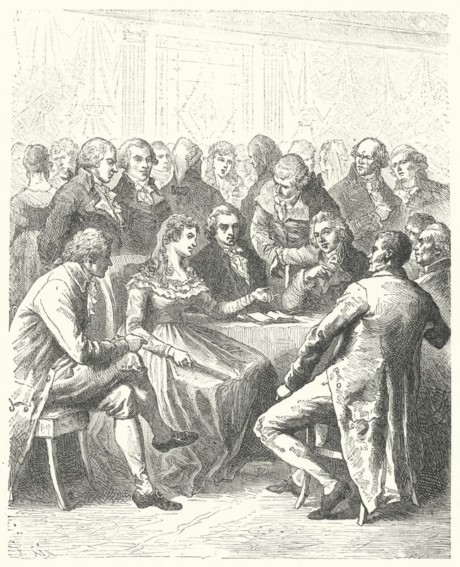 Madame Roland and the Girondins, French Revolution by Frederic Theodore (after) Lix