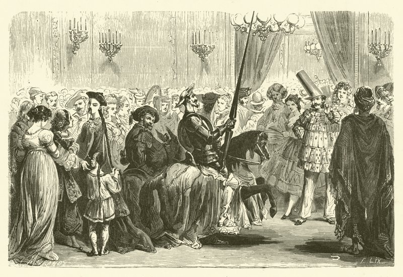 Masked Ball of the Grande Monde: Entrance of Don Quixote by Frederic Theodore (after) Lix