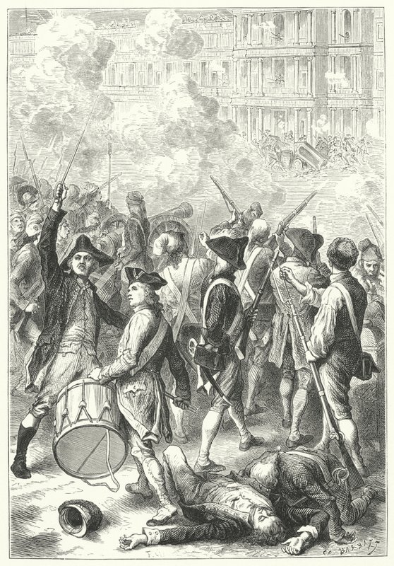 Storming of the Tuileries Palace by the sans-culottes by Frederic Theodore (after) Lix