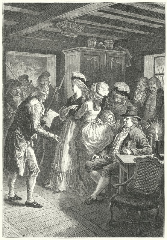 The arrest of Louis XVI and his family in Varennes by Frederic Theodore (after) Lix